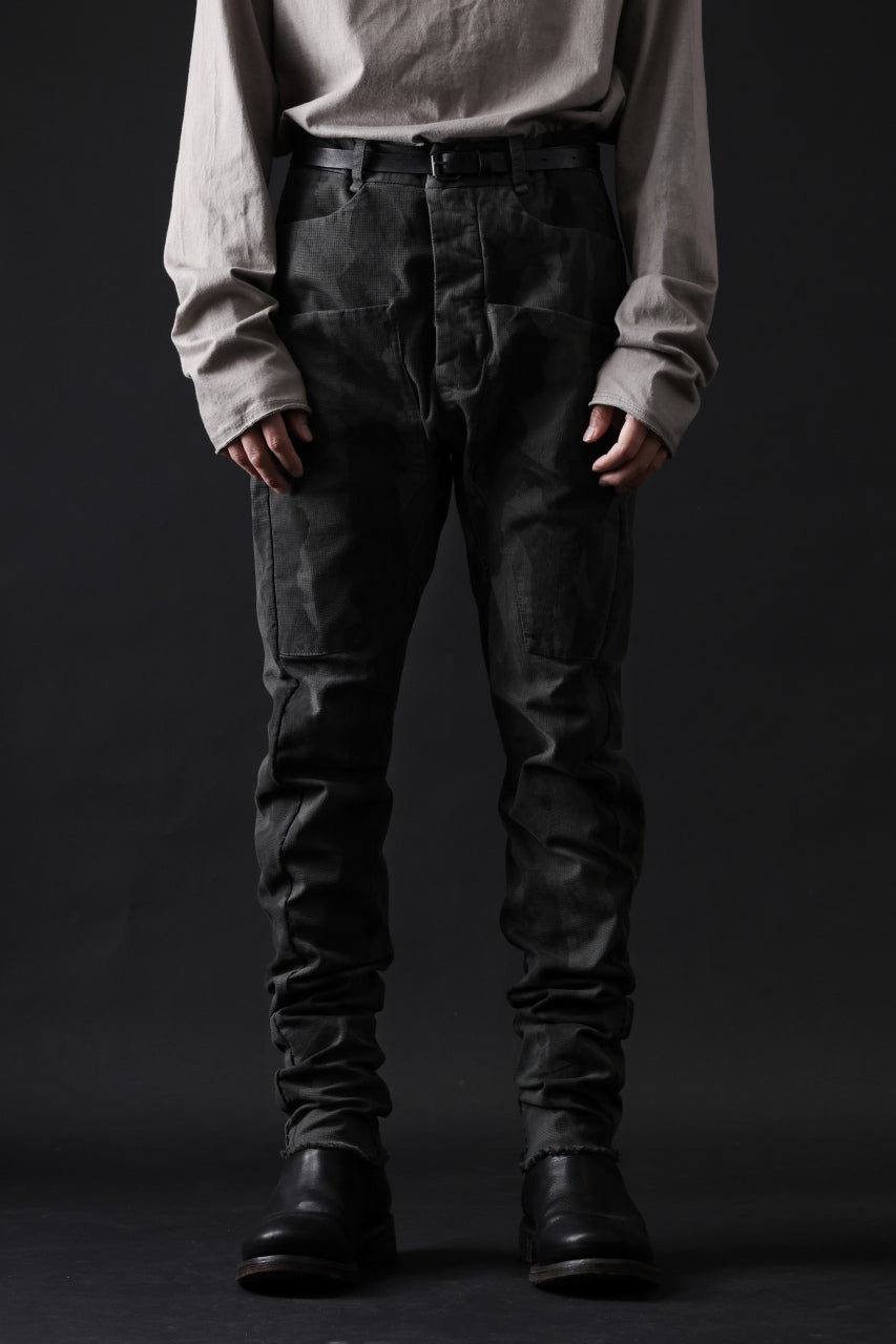 画像をギャラリービューアに読み込む, masnada SLIM GUSSET PANTS / STRETCH MICRO RIP COTTON (CAMO LEGION)