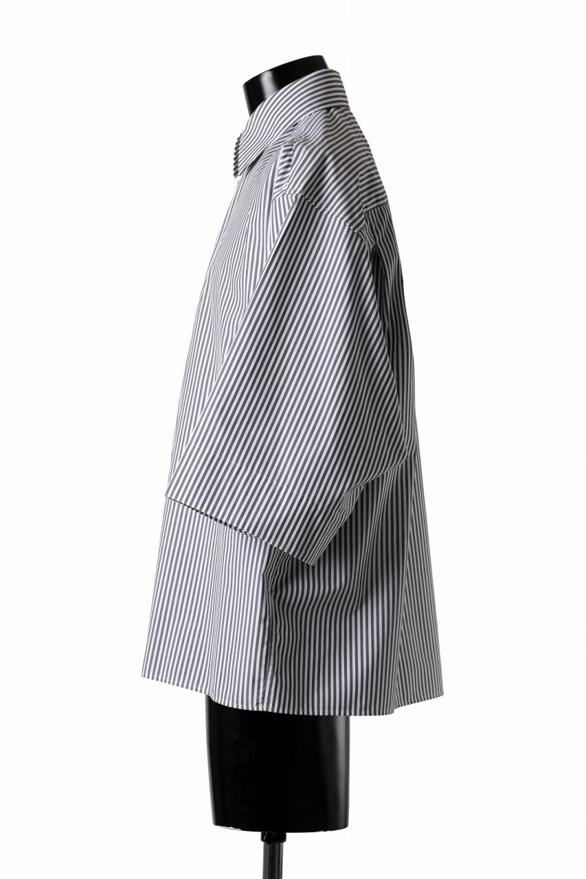 画像をギャラリービューアに読み込む, TARO HORIUCHI / th products "EDWARD" Big Sleeve S/S Shirt / esteneige broad cloth (stripe)