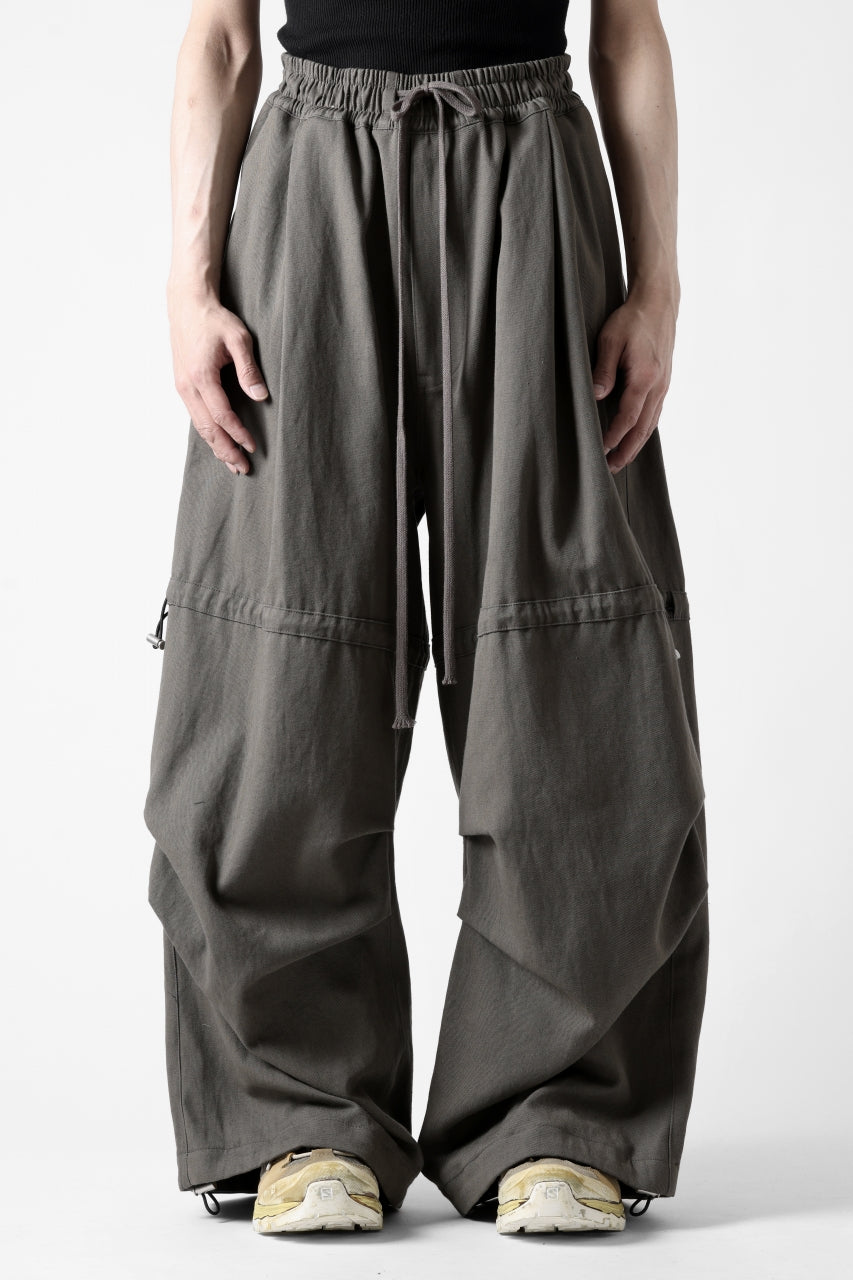 画像をギャラリービューアに読み込む, A.F ARTEFACT STRING-SQUEEZING WIDE PANTS / COTTON LINEN TWILL (KHAKI)