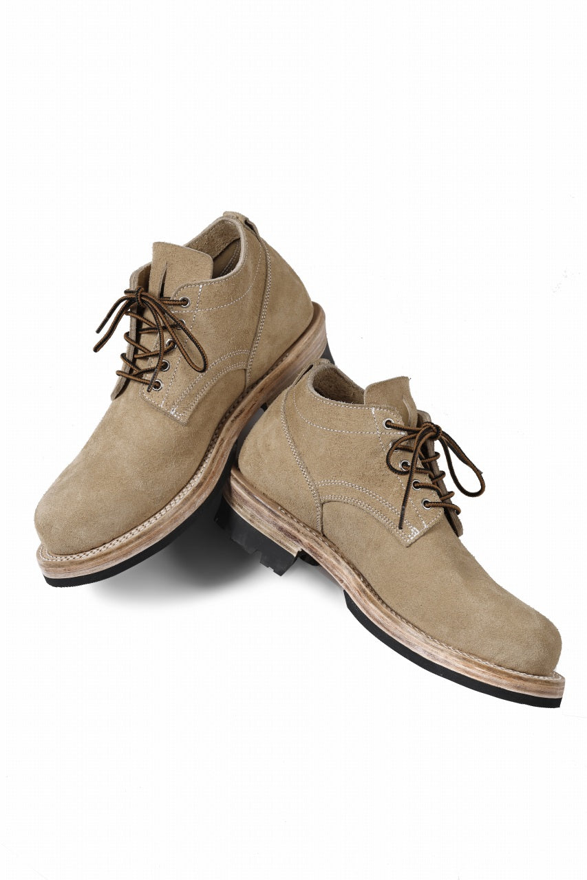 Load image into Gallery viewer, Portaille x LOOM exclusive DOUBLE STITCHED WELT WORKING DERBY / BOX CALF SUEDE (BEIGE)