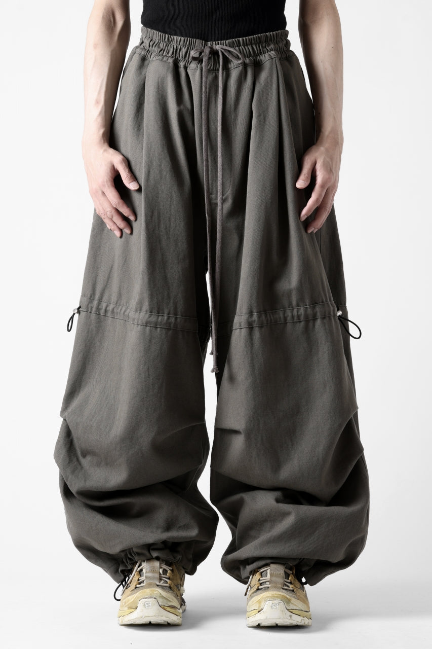 画像をギャラリービューアに読み込む, A.F ARTEFACT STRING-SQUEEZING WIDE PANTS / COTTON LINEN TWILL (KHAKI)