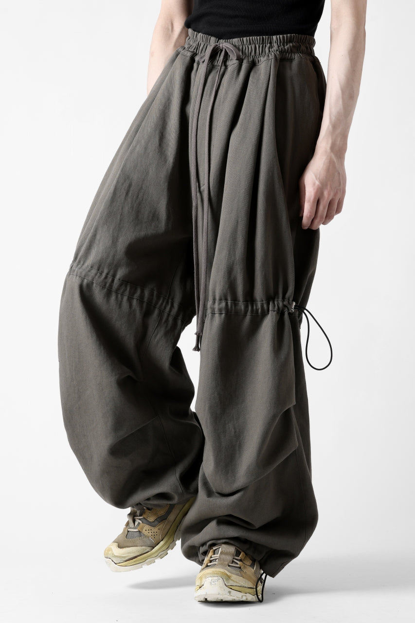 画像をギャラリービューアに読み込む, A.F ARTEFACT STRING-SQUEEZING WIDE PANTS / COTTON LINEN TWILL (KHAKI)