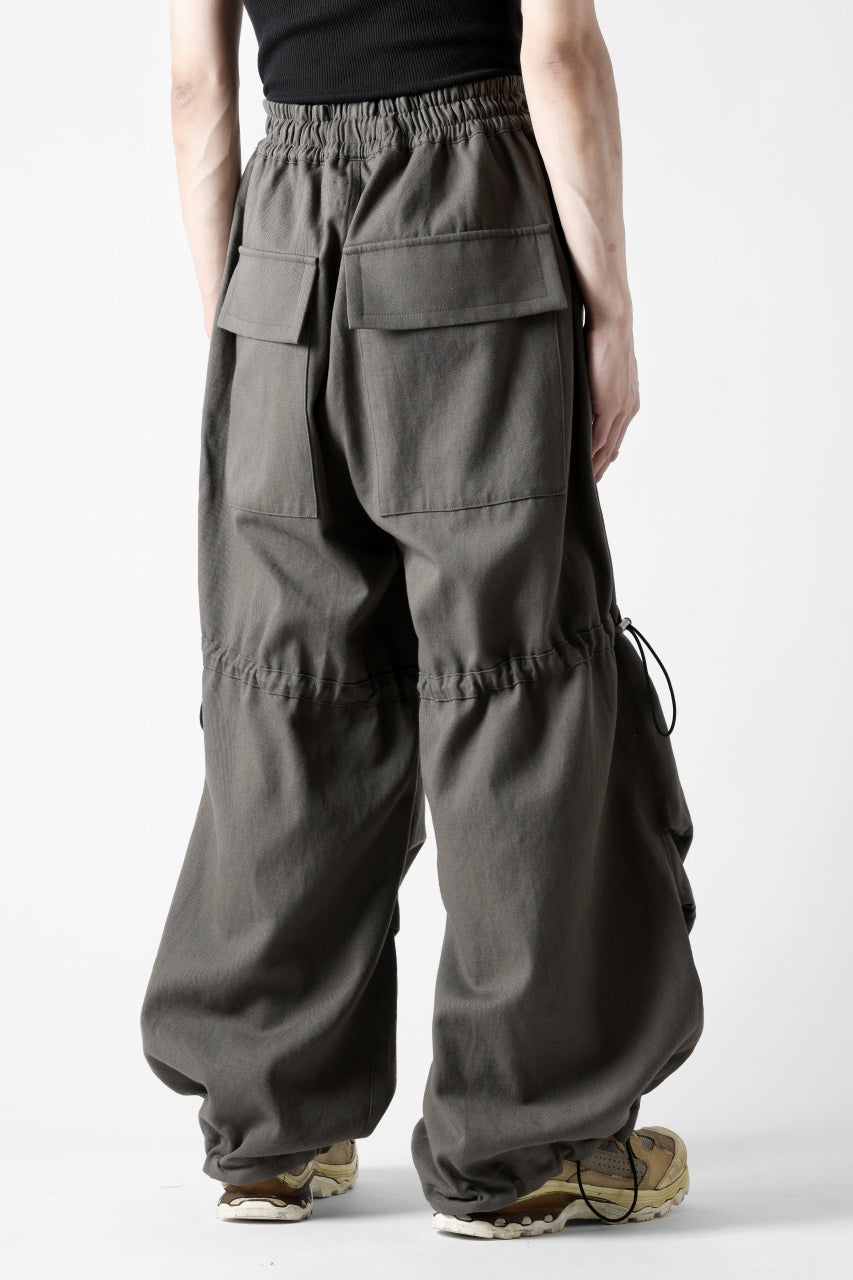 画像をギャラリービューアに読み込む, A.F ARTEFACT STRING-SQUEEZING WIDE PANTS / COTTON LINEN TWILL (KHAKI)