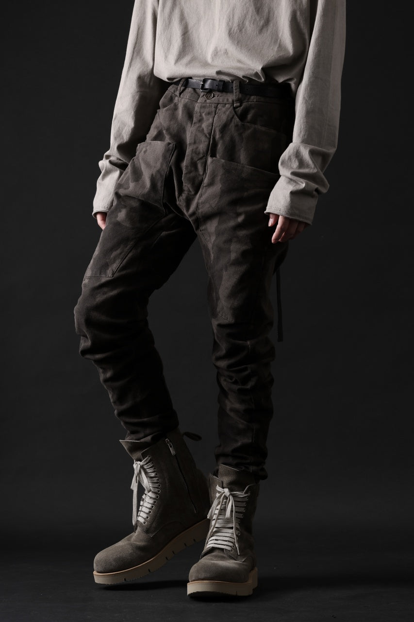 画像をギャラリービューアに読み込む, masnada SLIM GUSSET PANTS / STRETCH MICRO RIP COTTON (CAMO DUST)