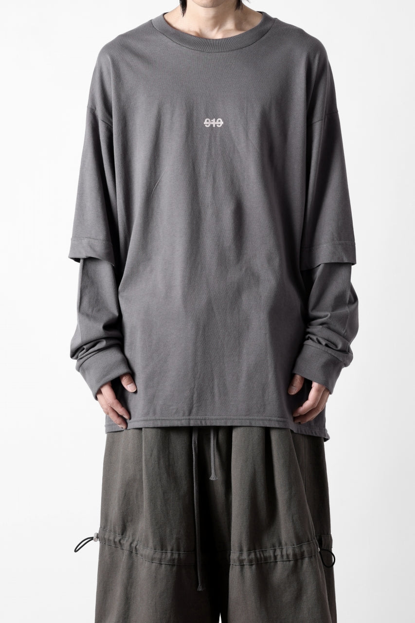 画像をギャラリービューアに読み込む, A.F ARTEFACT LAYERED LONG SLEEVE TOPS / PRINT TYPE-A (GREY)