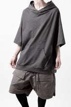 画像をギャラリービューアに読み込む, A.F ARTEFACT PYRA PATTERN PRINT SWEAT HOODIE SHORT SLEEVE (GREY)