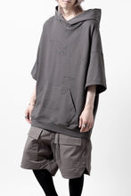 画像をギャラリービューアに読み込む, A.F ARTEFACT PYRA PATTERN PRINT SWEAT HOODIE SHORT SLEEVE (GREY)