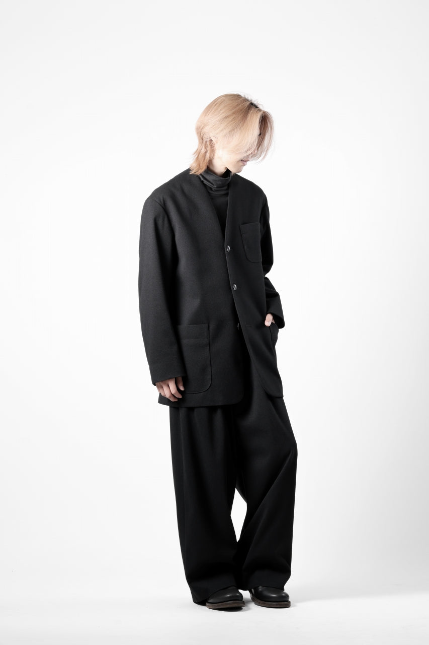 画像をギャラリービューアに読み込む, TARO HORIUCHI / th products Collarless Jacket / active setter tweed knit (black)