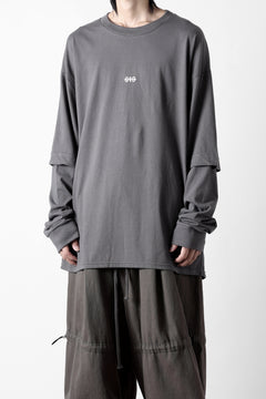 画像をギャラリービューアに読み込む, A.F ARTEFACT LAYERED LONG SLEEVE TOPS / PRINT TYPE-A (GREY)