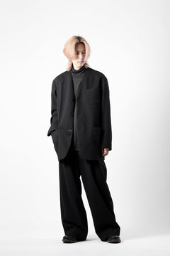 画像をギャラリービューアに読み込む, TARO HORIUCHI / th products Collarless Jacket / active setter tweed knit (black)