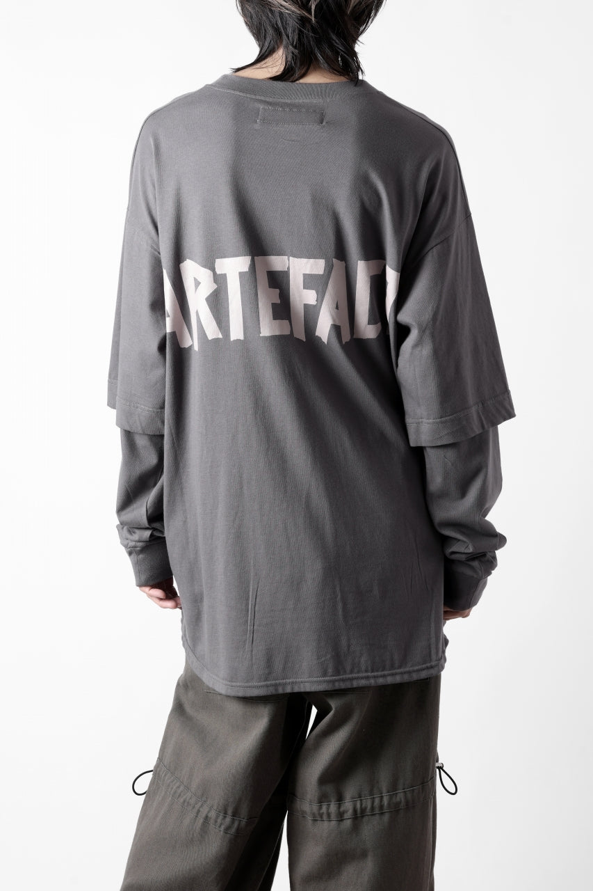 画像をギャラリービューアに読み込む, A.F ARTEFACT LAYERED LONG SLEEVE TOPS / PRINT TYPE-A (GREY)