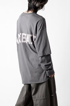 画像をギャラリービューアに読み込む, A.F ARTEFACT LAYERED LONG SLEEVE TOPS / PRINT TYPE-A (GREY)