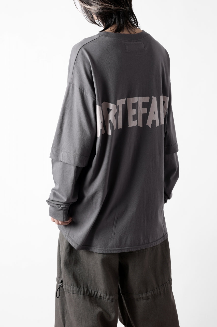 画像をギャラリービューアに読み込む, A.F ARTEFACT LAYERED LONG SLEEVE TOPS / PRINT TYPE-A (GREY)