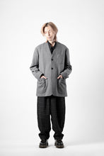 画像をギャラリービューアに読み込む, TARO HORIUCHI / th products Collarless Jacket / active setter tweed knit (gray)