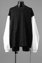 画像をギャラリービューアに読み込む, mastermind JAPAN LINKS JACQUARD LS TEE / BOXY FIT (BLACK x WHITE)