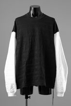 画像をギャラリービューアに読み込む, mastermind JAPAN LINKS JACQUARD LS TEE / BOXY FIT (BLACK x WHITE)