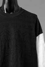 画像をギャラリービューアに読み込む, mastermind JAPAN LINKS JACQUARD LS TEE / BOXY FIT (BLACK x WHITE)