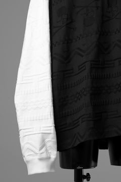 画像をギャラリービューアに読み込む, mastermind JAPAN LINKS JACQUARD LS TEE / BOXY FIT (BLACK x WHITE)