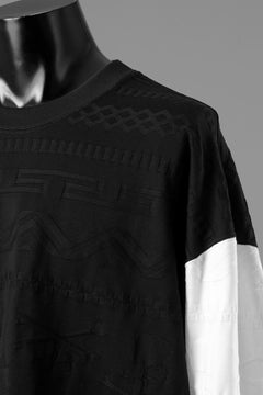 画像をギャラリービューアに読み込む, mastermind JAPAN LINKS JACQUARD LS TEE / BOXY FIT (BLACK x WHITE)
