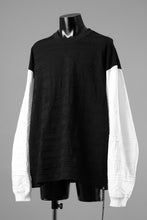 画像をギャラリービューアに読み込む, mastermind JAPAN LINKS JACQUARD LS TEE / BOXY FIT (BLACK x WHITE)