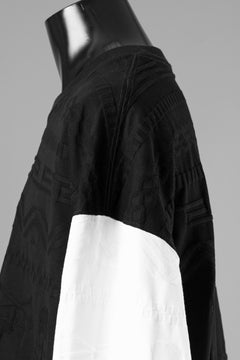 画像をギャラリービューアに読み込む, mastermind JAPAN LINKS JACQUARD LS TEE / BOXY FIT (BLACK x WHITE)