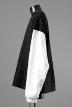 画像をギャラリービューアに読み込む, mastermind JAPAN LINKS JACQUARD LS TEE / BOXY FIT (BLACK x WHITE)