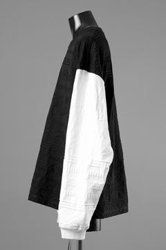 画像をギャラリービューアに読み込む, mastermind JAPAN LINKS JACQUARD LS TEE / BOXY FIT (BLACK x WHITE)