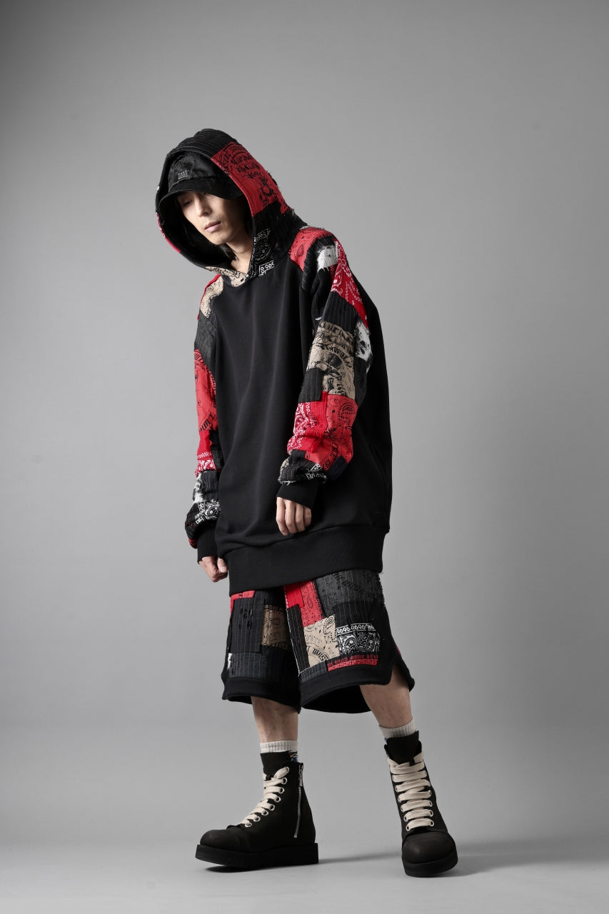 画像をギャラリービューアに読み込む, MASSIMO SABBADIN exclusive HOODY wt. BORO STYLE DETAIL (RED)