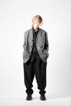 画像をギャラリービューアに読み込む, TARO HORIUCHI / th products Collarless Jacket / active setter tweed knit (gray)
