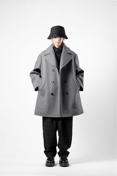 画像をギャラリービューアに読み込む, TARO HORIUCHI / th products Marine Over Coat / active setter tweed knit (gray)