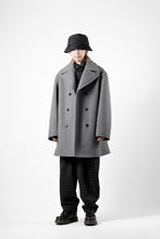 画像をギャラリービューアに読み込む, TARO HORIUCHI / th products Marine Over Coat / active setter tweed knit (gray)