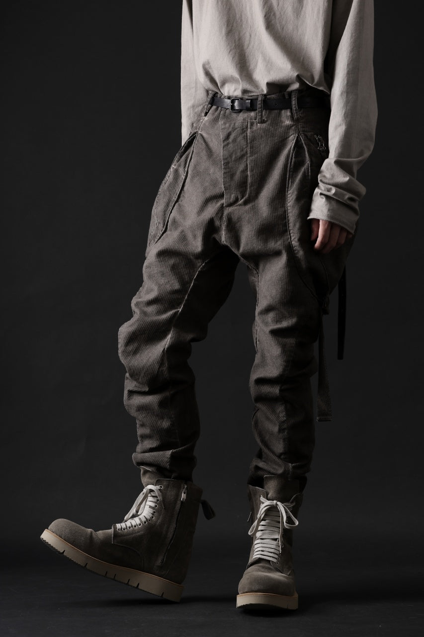 画像をギャラリービューアに読み込む, masnada BAGGY GUSSET POCKET PANTS / STRETCH RELIEF STRIPE COTTON (DUST)