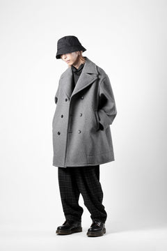 画像をギャラリービューアに読み込む, TARO HORIUCHI / th products Marine Over Coat / active setter tweed knit (gray)