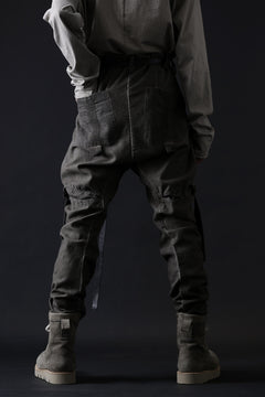 画像をギャラリービューアに読み込む, masnada BAGGY GUSSET POCKET PANTS / STRETCH RELIEF STRIPE COTTON (DUST)