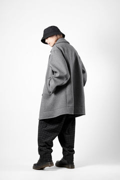 画像をギャラリービューアに読み込む, TARO HORIUCHI / th products Marine Over Coat / active setter tweed knit (gray)