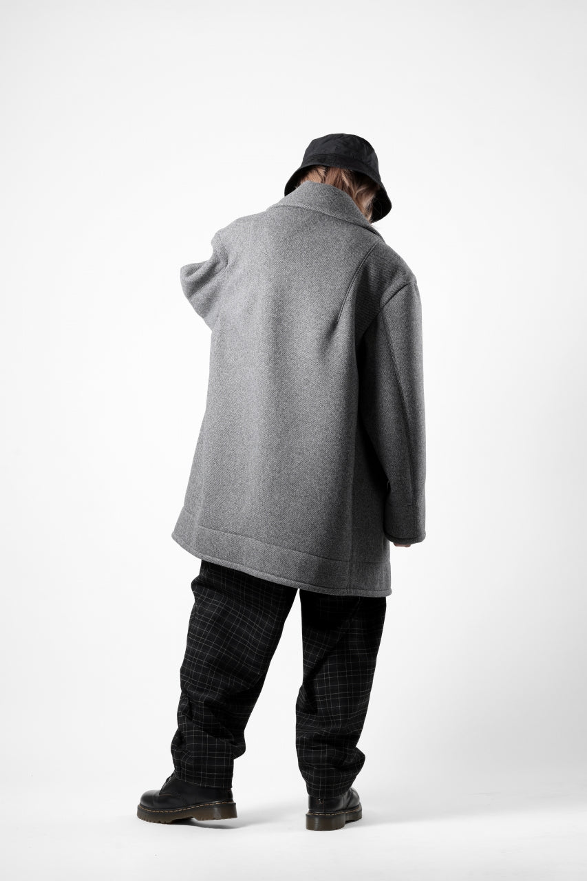 画像をギャラリービューアに読み込む, TARO HORIUCHI / th products Marine Over Coat / active setter tweed knit (gray)