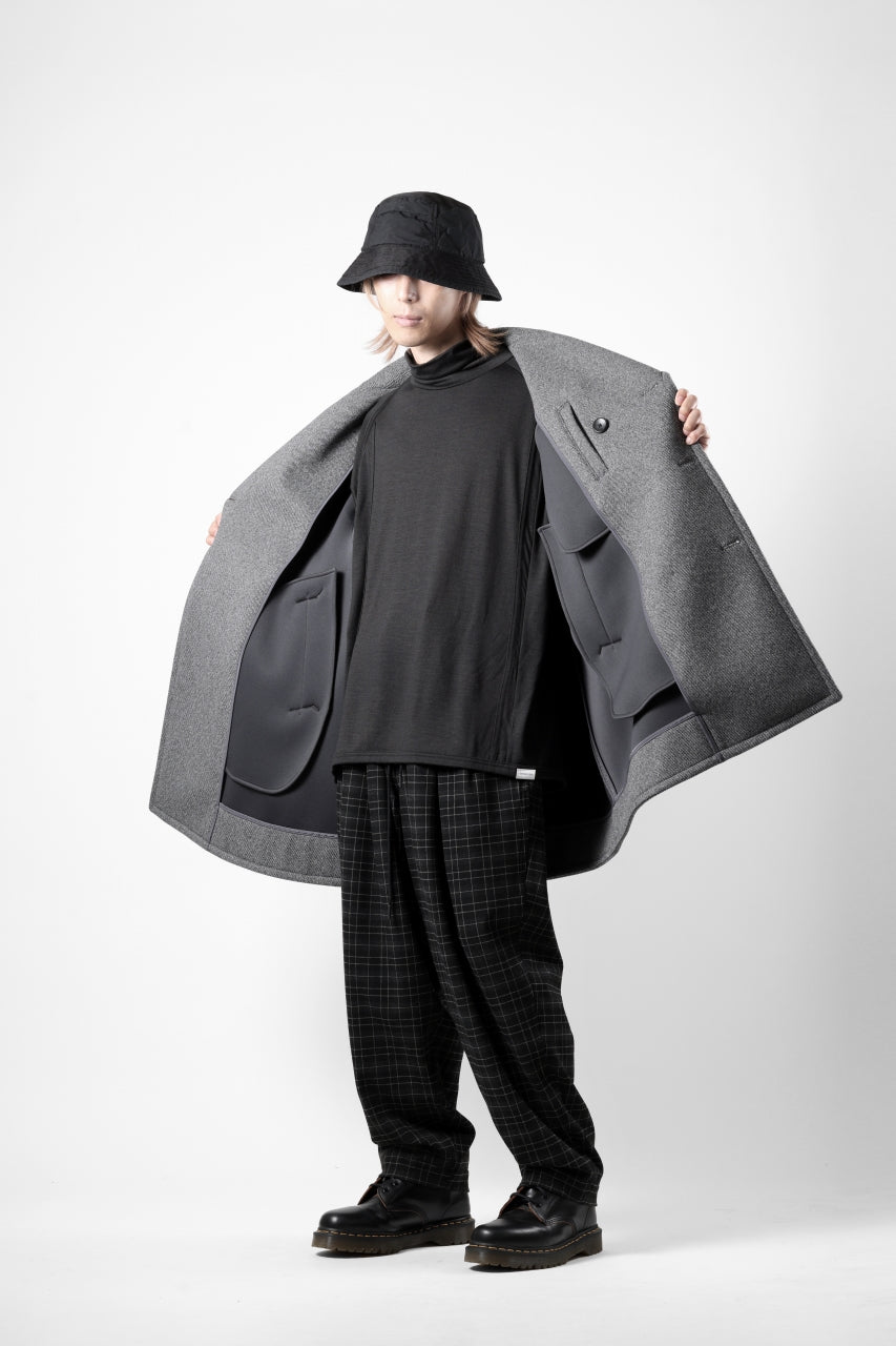 画像をギャラリービューアに読み込む, TARO HORIUCHI / th products Marine Over Coat / active setter tweed knit (gray)