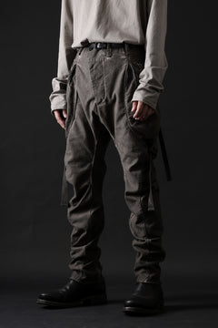 画像をギャラリービューアに読み込む, masnada BAGGY GUSSET POCKET PANTS / STRETCH RELIEF STRIPE COTTON (DUST)