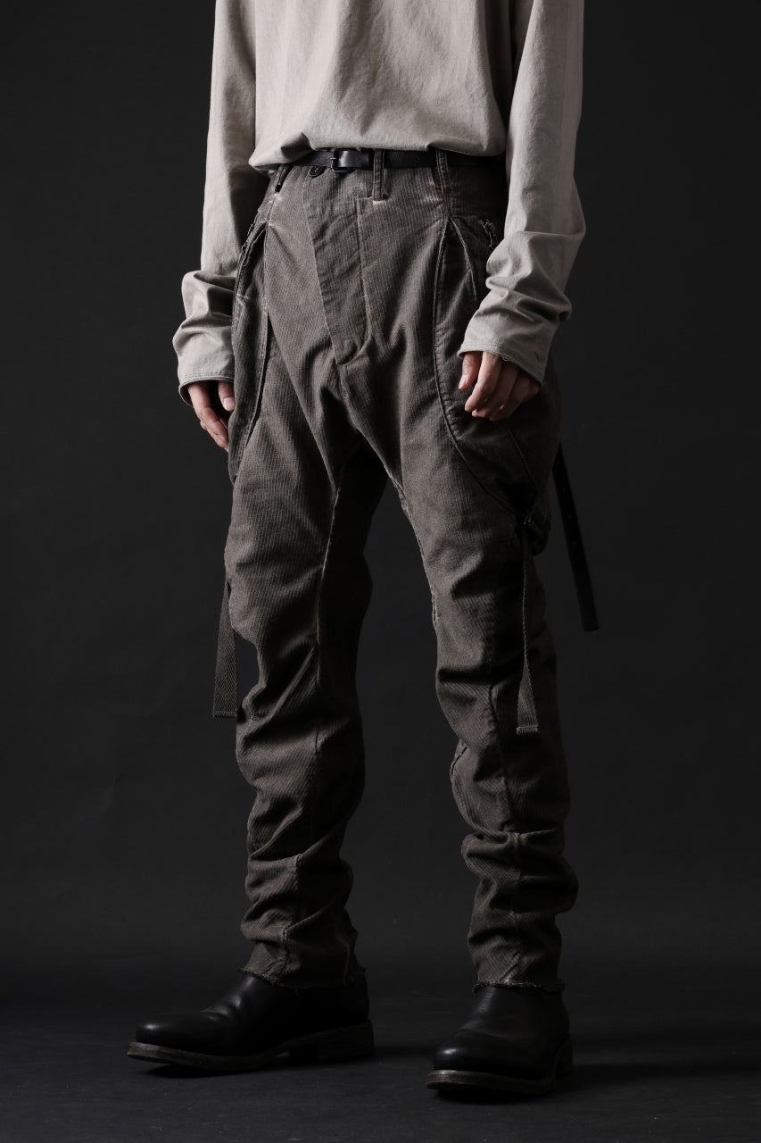 画像をギャラリービューアに読み込む, masnada BAGGY GUSSET POCKET PANTS / STRETCH RELIEF STRIPE COTTON (DUST)