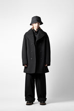 画像をギャラリービューアに読み込む, TARO HORIUCHI / th products Marine Over Coat / active setter tweed knit (black)