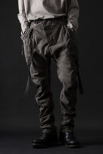 画像をギャラリービューアに読み込む, masnada BAGGY GUSSET POCKET PANTS / STRETCH RELIEF STRIPE COTTON (DUST)