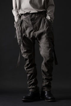 画像をギャラリービューアに読み込む, masnada BAGGY GUSSET POCKET PANTS / STRETCH RELIEF STRIPE COTTON (DUST)