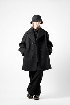 画像をギャラリービューアに読み込む, TARO HORIUCHI / th products Marine Over Coat / active setter tweed knit (black)