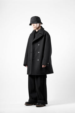 画像をギャラリービューアに読み込む, TARO HORIUCHI / th products Marine Over Coat / active setter tweed knit (black)