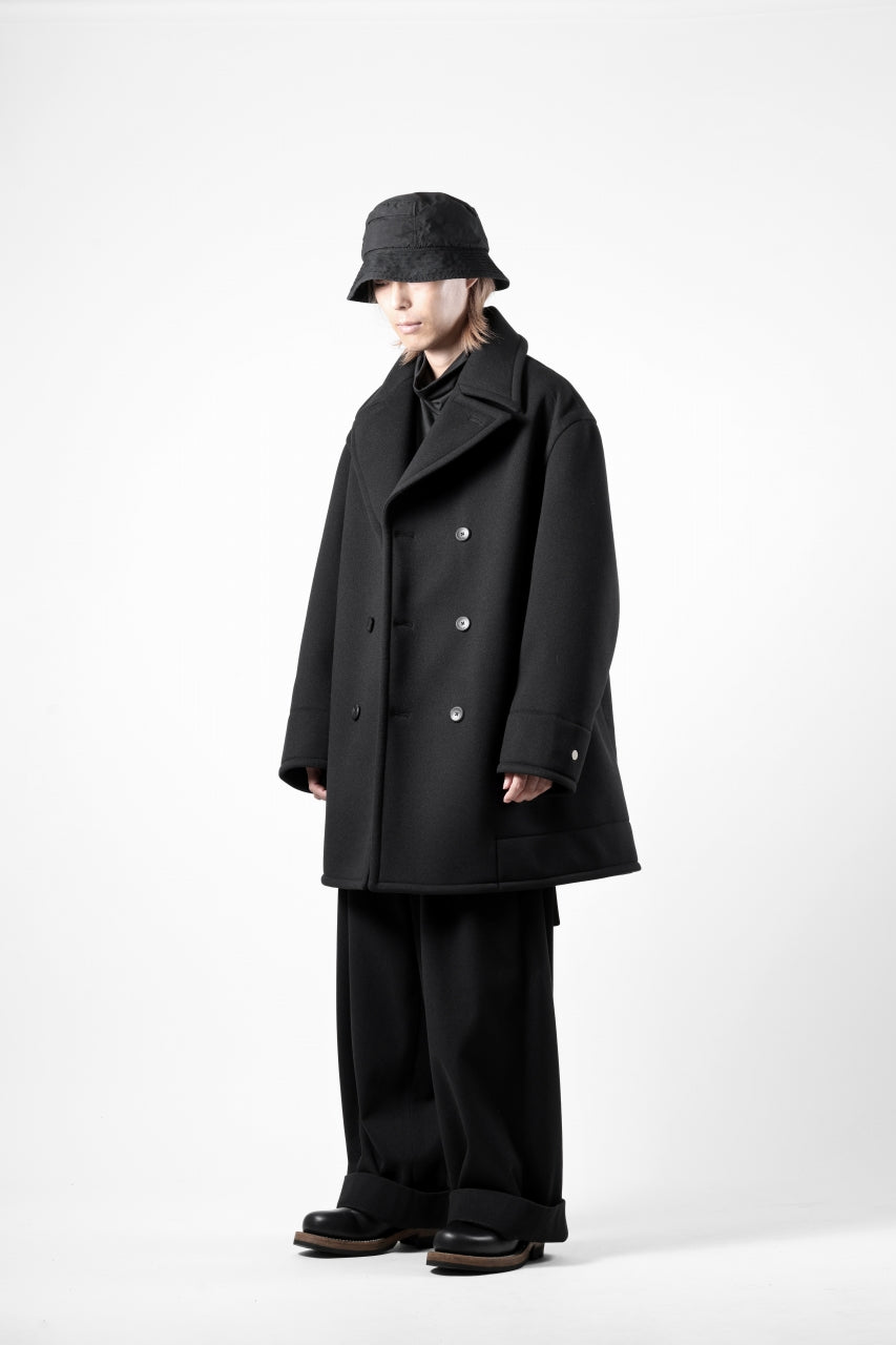 画像をギャラリービューアに読み込む, TARO HORIUCHI / th products Marine Over Coat / active setter tweed knit (black)
