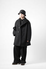 画像をギャラリービューアに読み込む, TARO HORIUCHI / th products Marine Over Coat / active setter tweed knit (black)