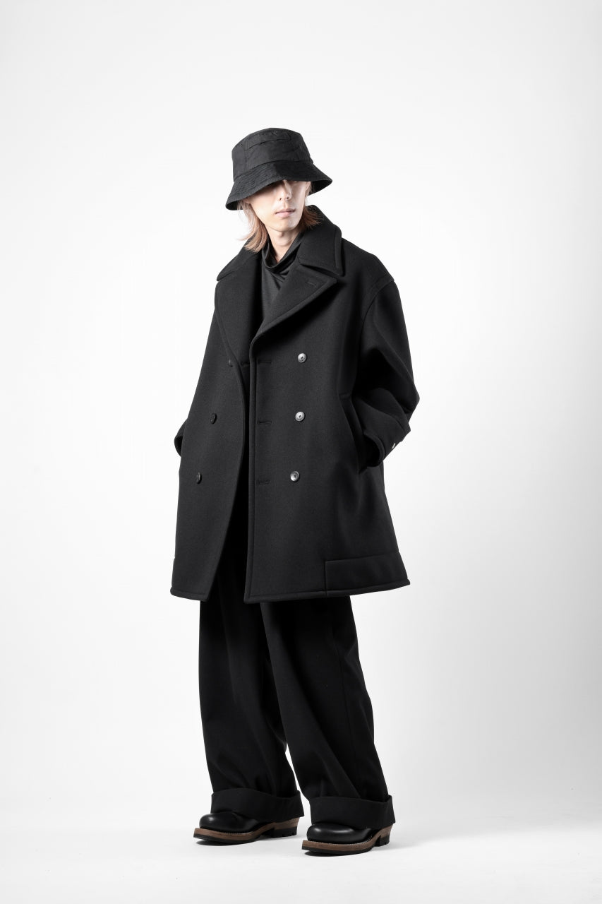 画像をギャラリービューアに読み込む, TARO HORIUCHI / th products Marine Over Coat / active setter tweed knit (black)