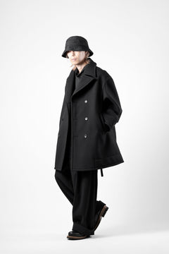 画像をギャラリービューアに読み込む, TARO HORIUCHI / th products Marine Over Coat / active setter tweed knit (black)