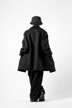 画像をギャラリービューアに読み込む, TARO HORIUCHI / th products Marine Over Coat / active setter tweed knit (black)