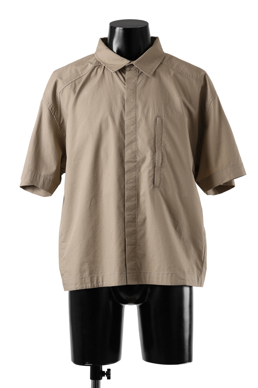画像をギャラリービューアに読み込む, entire studios ZIP POCKET SHORT SLEEVE SHIRT (CAMEL)